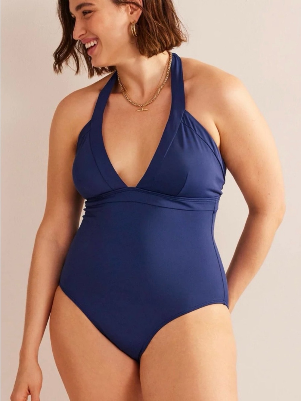 Boden Ithaca Navy blue swimsuit with halter neck - NWT